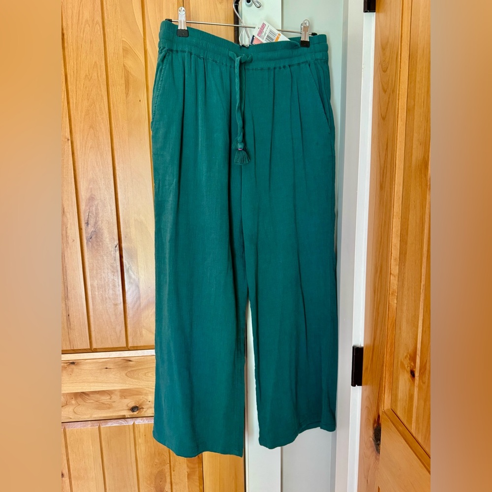 NWT Vineyard Vines Double Gauze Pull On Pants in Deep Juniper